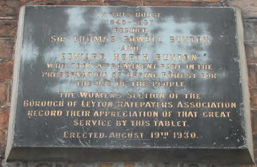Buxton plaque